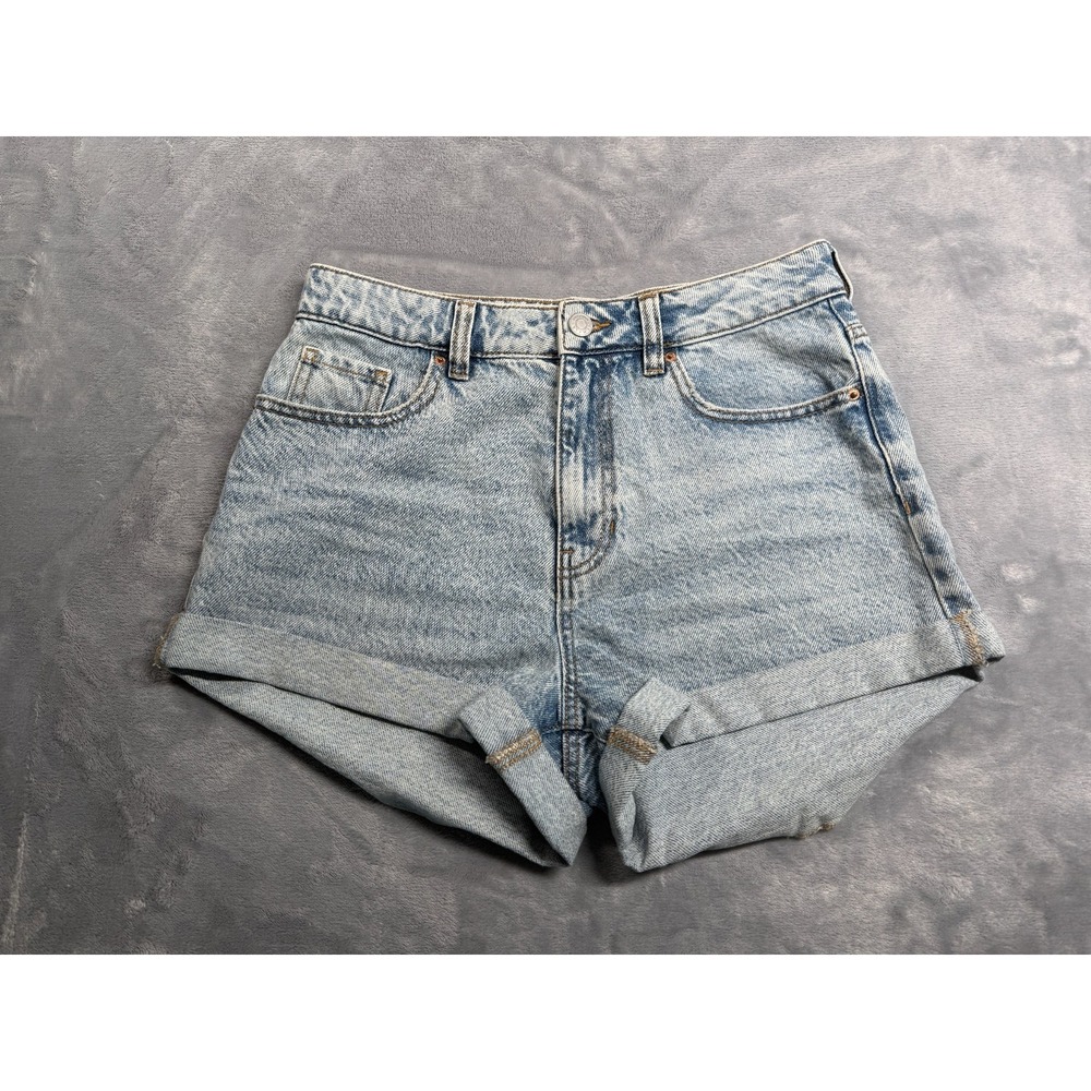 Pacsun Mom Shorts Womens 27 Blue Denim High Rise Light Wash 829SP223837